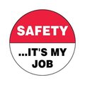 Accuform Hard Hat Sticker, 214 in Length, 214 in Width, SAFETY IT'S MY JOB Legend, Adhesive Vinyl LHTL177